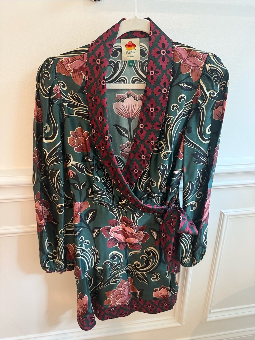 NWOT FARM Rio Arabesque Floral Mini Dress